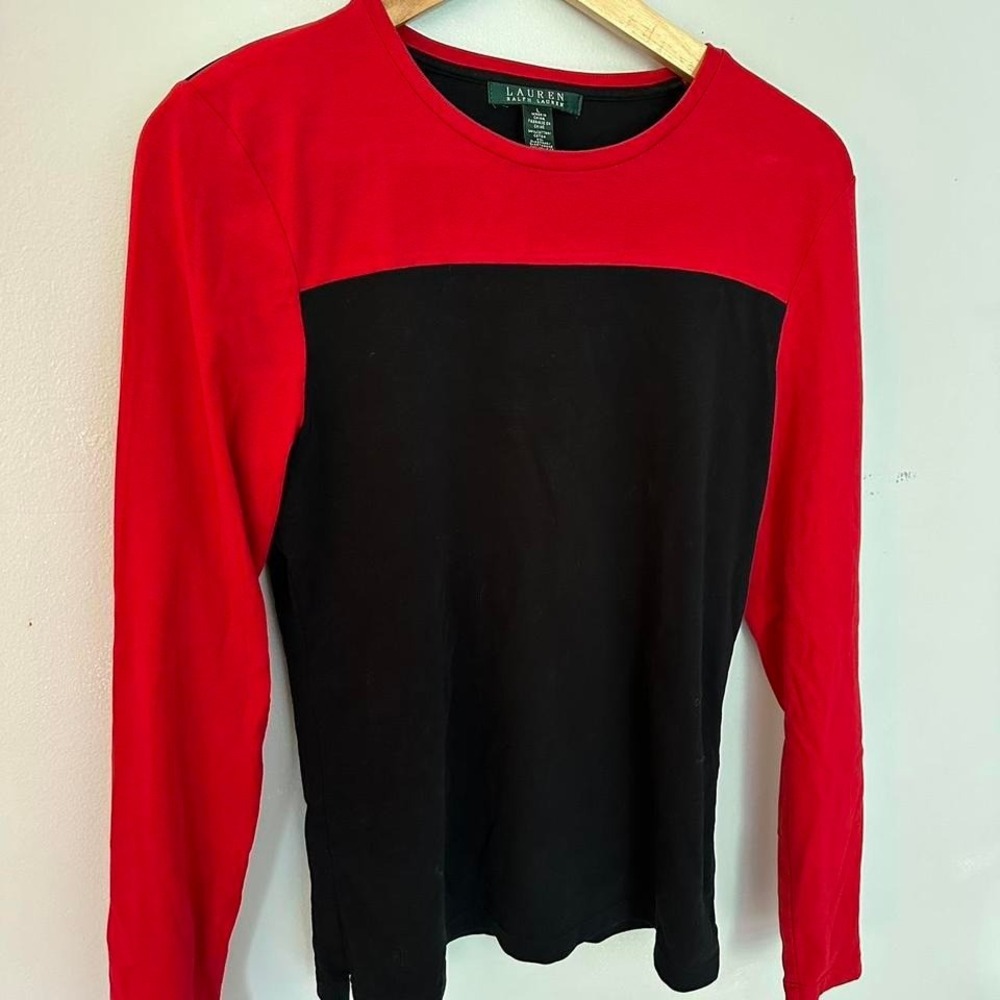 Ralph Lauren Black and Red Long Sleeve